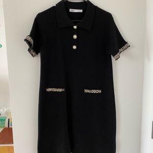 Zara black dress size L maternity dress
